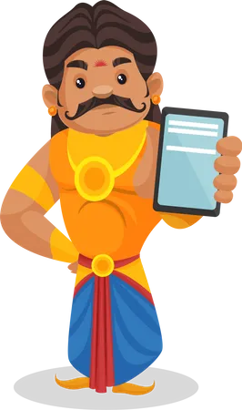 Duryodhana showing mobile  Illustration