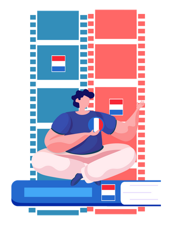 Dutch language courses Illustration