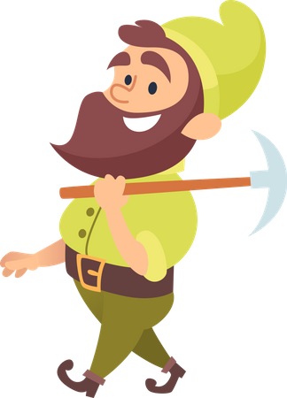 Dwarf holding axe  Illustration