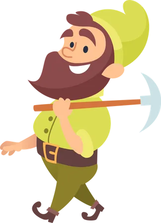 Dwarf holding axe  Illustration