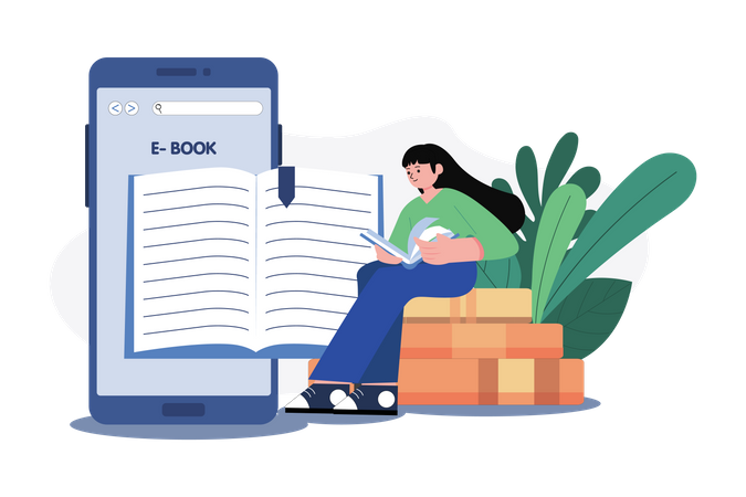 E Book App  일러스트레이션