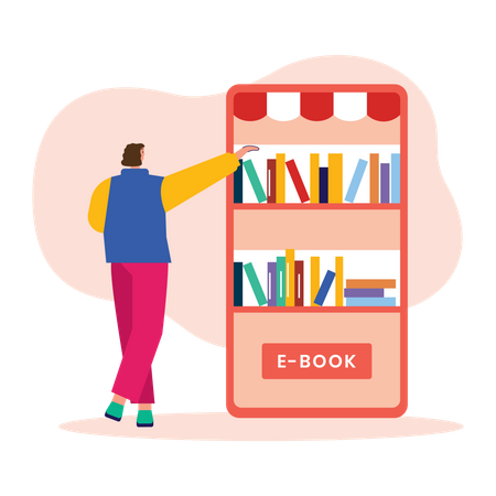 E Book Application  Illustration