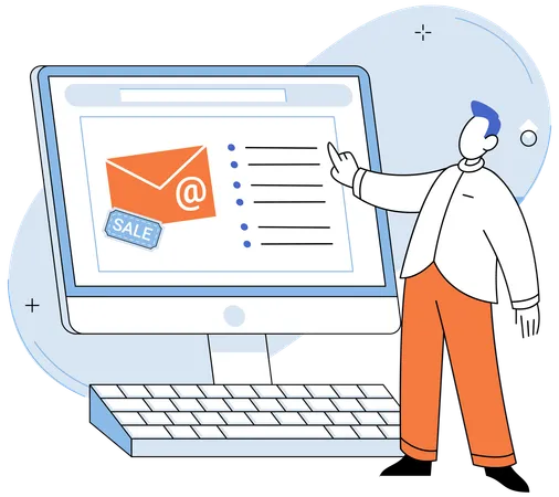 E-Businesses nutzen E-Mail-Marketing, um Kundenbindung und Umsatz zu steigern  Illustration