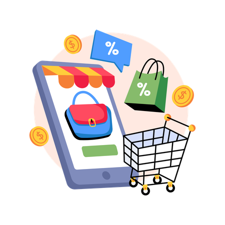 E-Commerce-Anwendung  Illustration