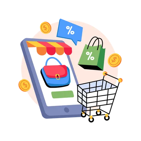 E-Commerce-Anwendung  Illustration