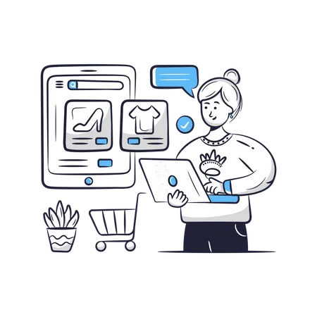 E-Commerce-Anwendung  Illustration