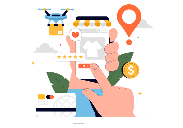 E Commerce App  Illustration