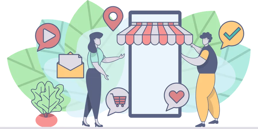 E-commerce app  Illustration