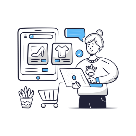 E Commerce Application  Illustration