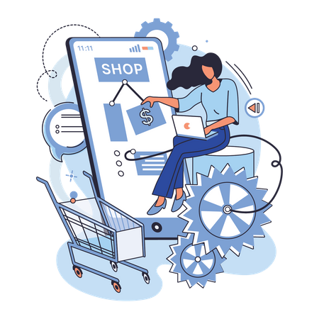 E Commerce Application Development Illustration