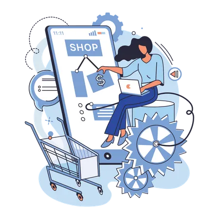 E Commerce Application Development Illustration