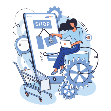 E Commerce Application Development  Illustration