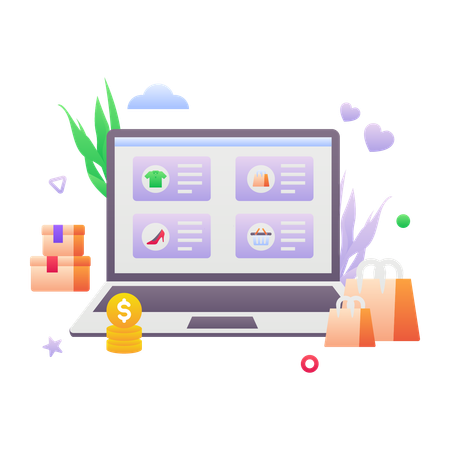 E-commerce application  Illustration