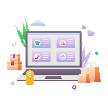 E-commerce application  Illustration