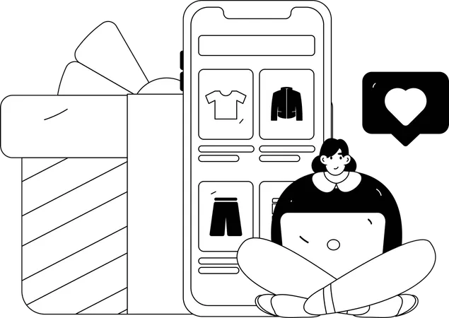E-commerce application  Illustration