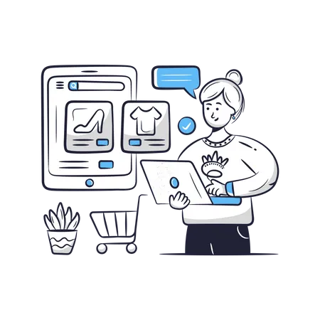 E Commerce Application  Illustration