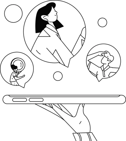 E-commerce application message  Illustration