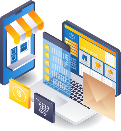 E-commerce applications  Illustration