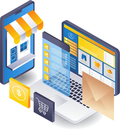 E-commerce applications  Illustration