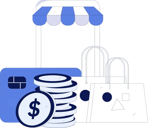 E Commerce Checkout  Illustration