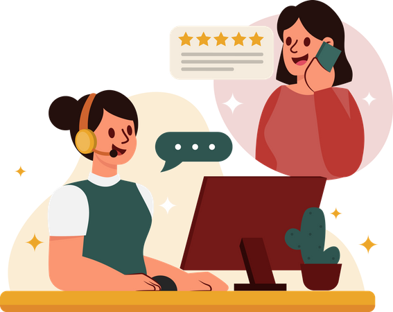 E-Commerce customer service agent  Illustration