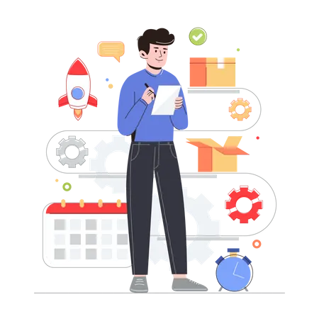 E-commerce delivery management  Illustration