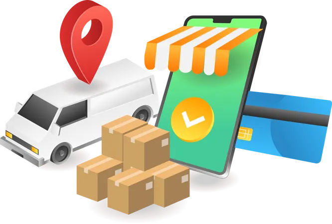 E-commerce delivery service Illustration