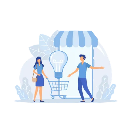 E-Commerce-Entwicklung  Illustration