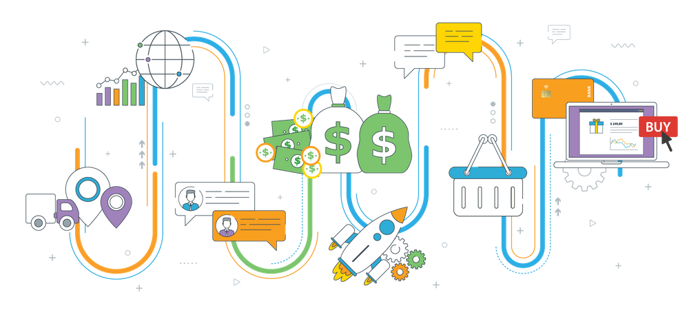 E-Commerce-Geschäft  Illustration