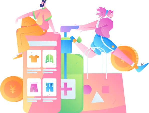 E-Commerce-Kauf  Illustration