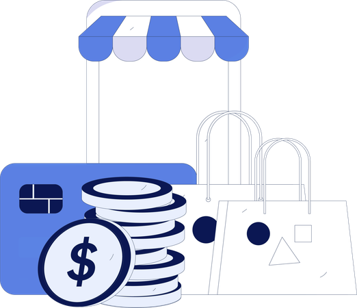 E-Commerce-Kaufabwicklung  Illustration