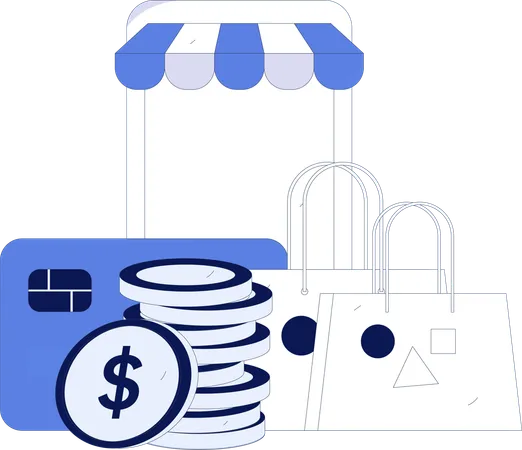 E-Commerce-Kaufabwicklung  Illustration