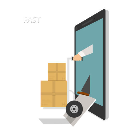 E-commerce logistics application  Illustration