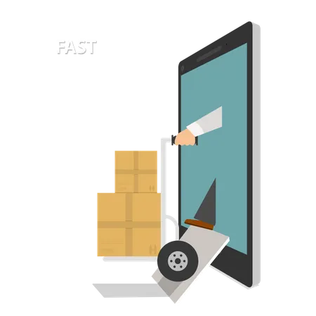 E-Commerce-Logistikanwendung  Illustration