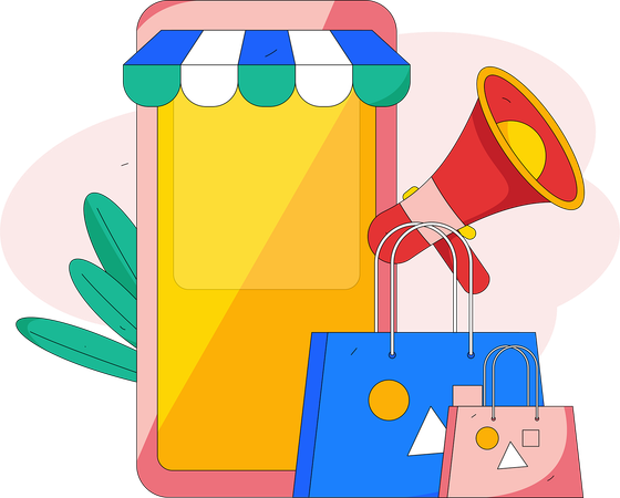 E-Commerce-Marketing  Illustration