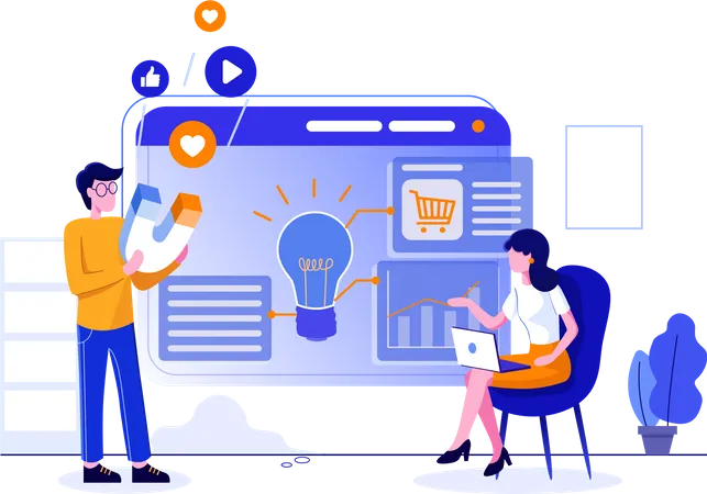 E-Commerce-Marketingstrategie  Illustration