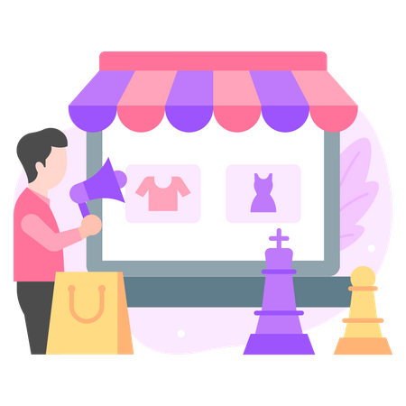 E-Commerce-Marketingstrategie  Illustration