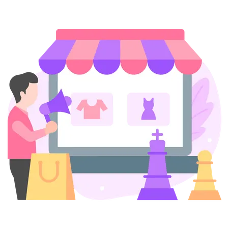 E-Commerce-Marketingstrategie  Illustration