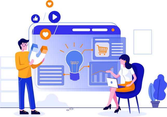 E-Commerce marketing strategy  Illustration