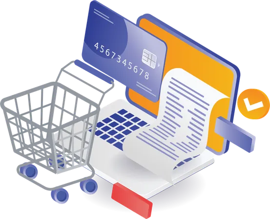 E commerce online shopping  Illustration