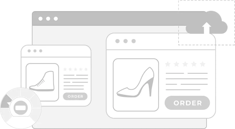 E Commerce platform and website  Illustration