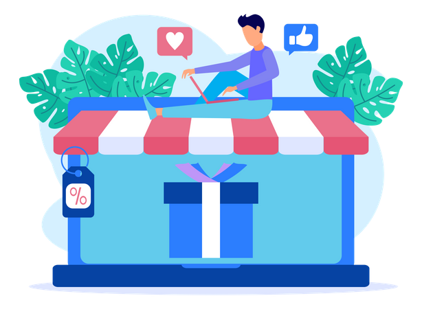 E-Commerce-Plattform  Illustration