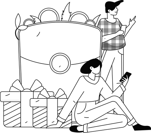 E-commerce savings  Illustration