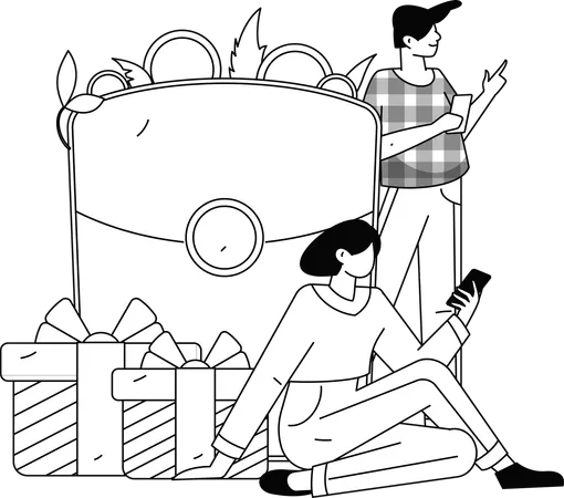 E-commerce savings  Illustration
