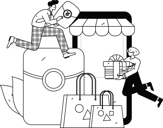 E-commerce savings  Illustration