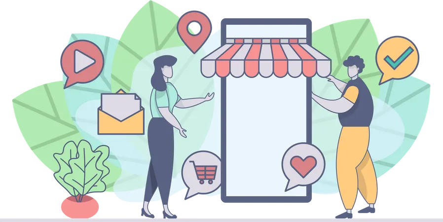 E-commerce app  Illustration