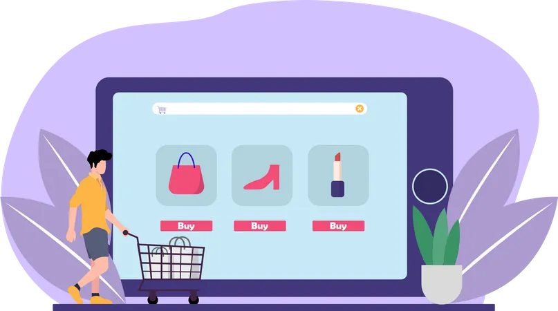 E-Commerce-Dienst  Illustration