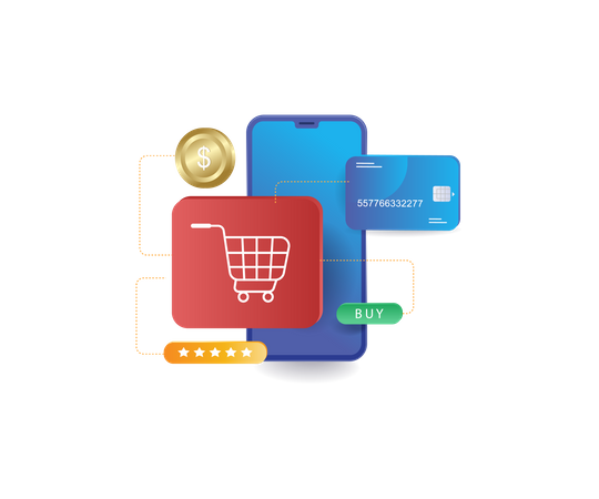 E commerce shopping payment  Illustration