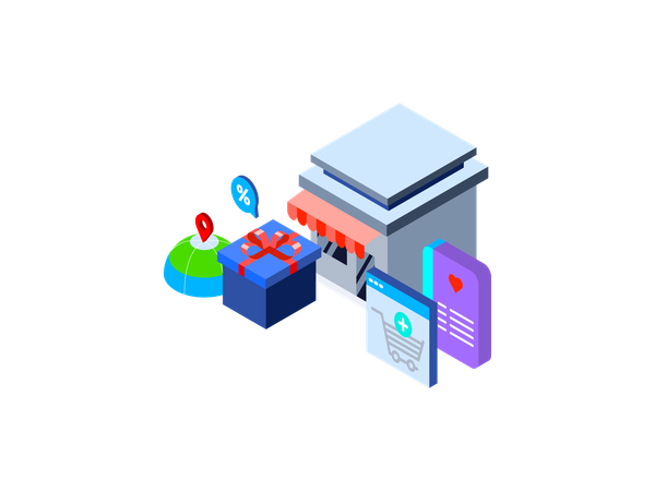 E commerce STORE  Illustration