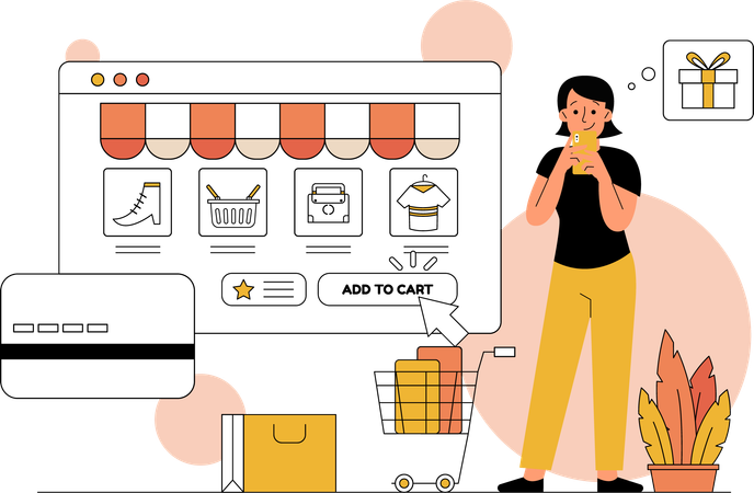 E-Commerce Web Design  일러스트레이션